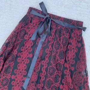 Joe B womens lack Wine Skirt With Elastic Waistband - XS